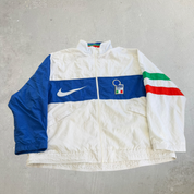 J- Vintage 90s Nike Italy National Football Team Training Lightweight Jacket - XL