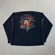 J- Vintage '08 Rigragz Hell On Wheels Graphic Long Sleeve Tee - 2XL