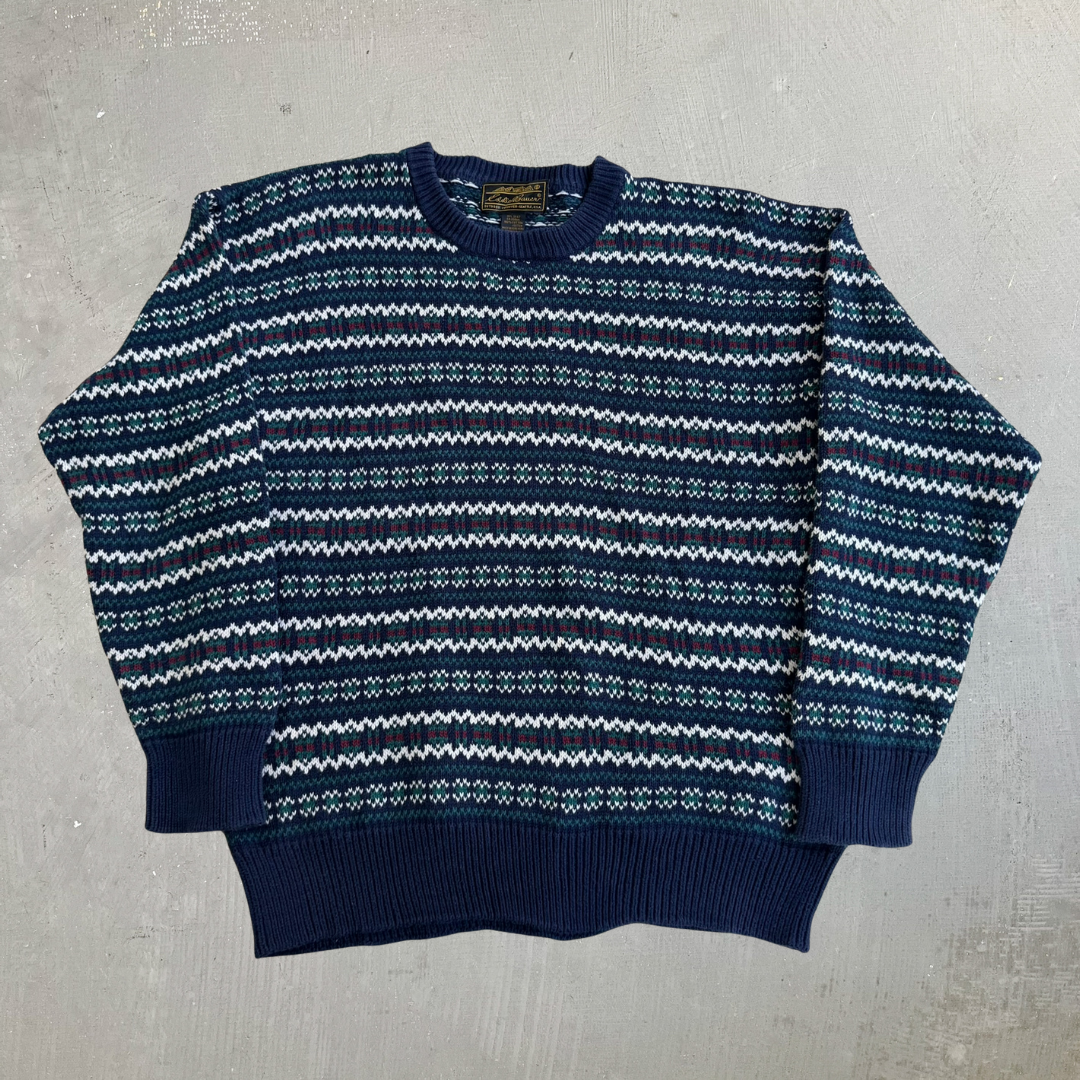 J- Vintage Eddie Bauer Patterned Knit Sweater - M