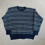 J- Vintage Eddie Bauer Patterned Knit Sweater - M