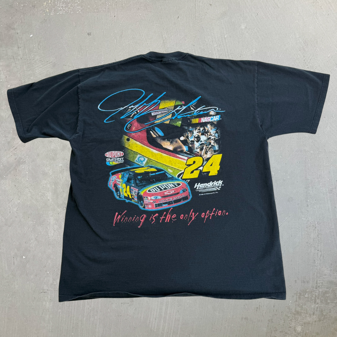 J- Vintage '98 Nascar Jeff Gordon Winning Is The Only Option Car Graphic Tee - L