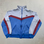 F- Vintage 80s Nike Zip Up Sweatshirt Track Jacket - M