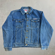 Vintage 90s Budweiser Beer Logo Denim Jacket - L