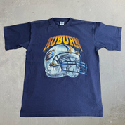 J- Vintage University Of Auburn Football Helmet Made In USA Single Stitch Tee - L