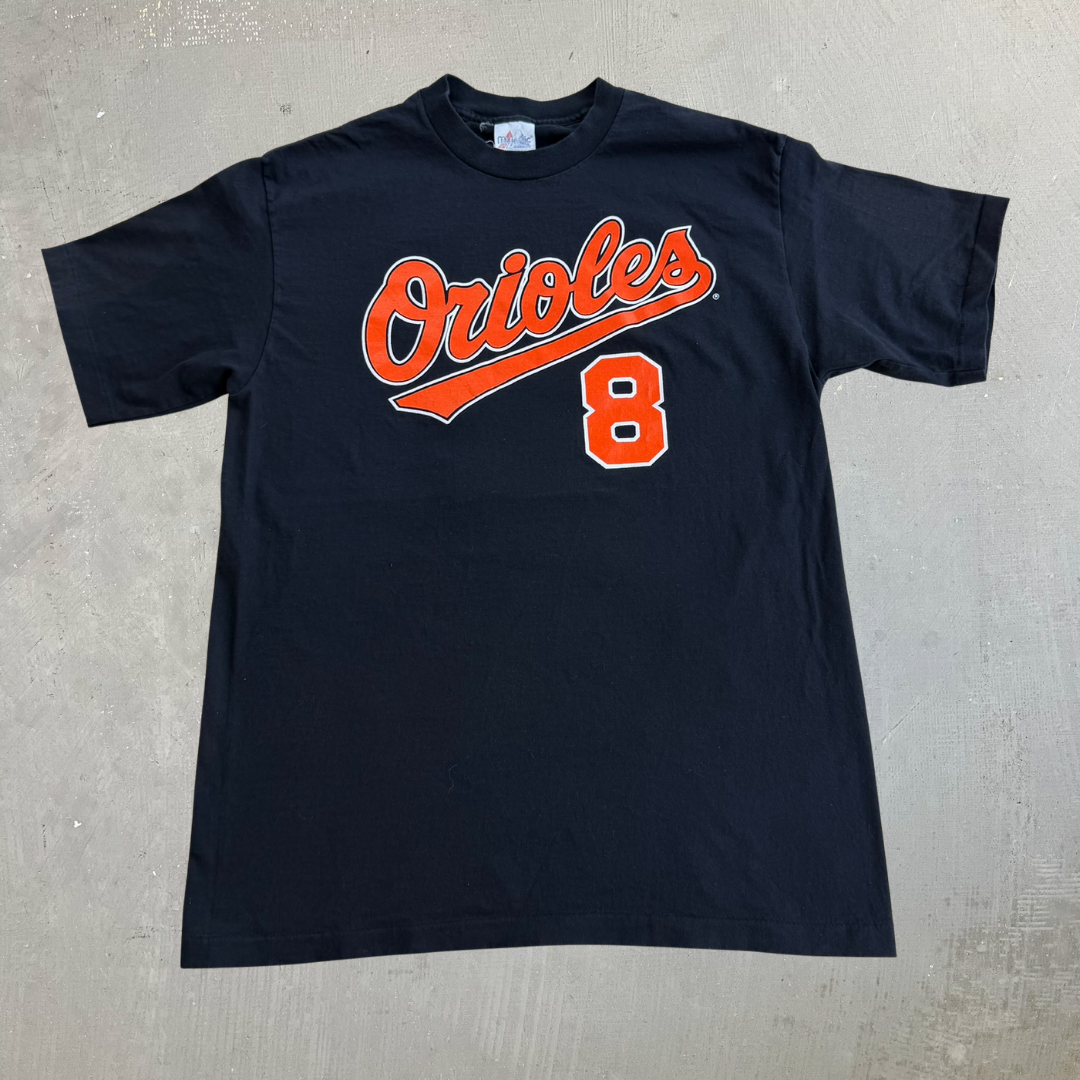J- Vintage '94 Baltimore Orioles Cal Ripken MLB Graphic Made In USA Single Stitch Tee - L