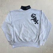 Vintage Chicago White Sox MLB Majestic Embroidered Logo Graphic Made In USA Turtle Crewneck - L