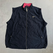 J- Vintage '90s Nike Embroidered Swoosh & Logo Removable Sleeves Zip up Lightweight Jacket - L