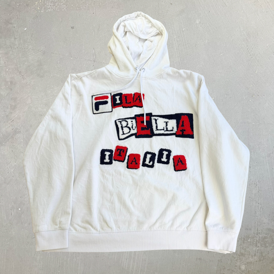 J- Fila Biella Italia Chenille Embroidery Hoodie - 2XL