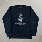 J- Vintage Polo Ralph Lauren Embroidered Bear Crewneck - M