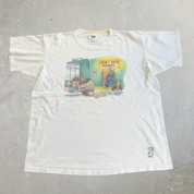 J- Vintage '91 Farworks Didn't Wash Hands Cartoon Graphic Made In USA Single Stitch Tee - XL