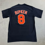 J- Vintage '94 Baltimore Orioles Cal Ripken MLB Graphic Made In USA Single Stitch Tee - L