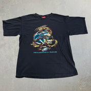 J- Vintage Philadelphia Eagles NFL Year Of The Dragon Graphic Tee - L