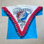 J- Vintage '03 The Grateful Dead Steal Your Face Tie Dye Graphic Single Stitch Tee - XL
