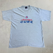 J- Vintage '98 Chicago Cubs NFL Pro Player Embroidered Text & Logo Tee - L