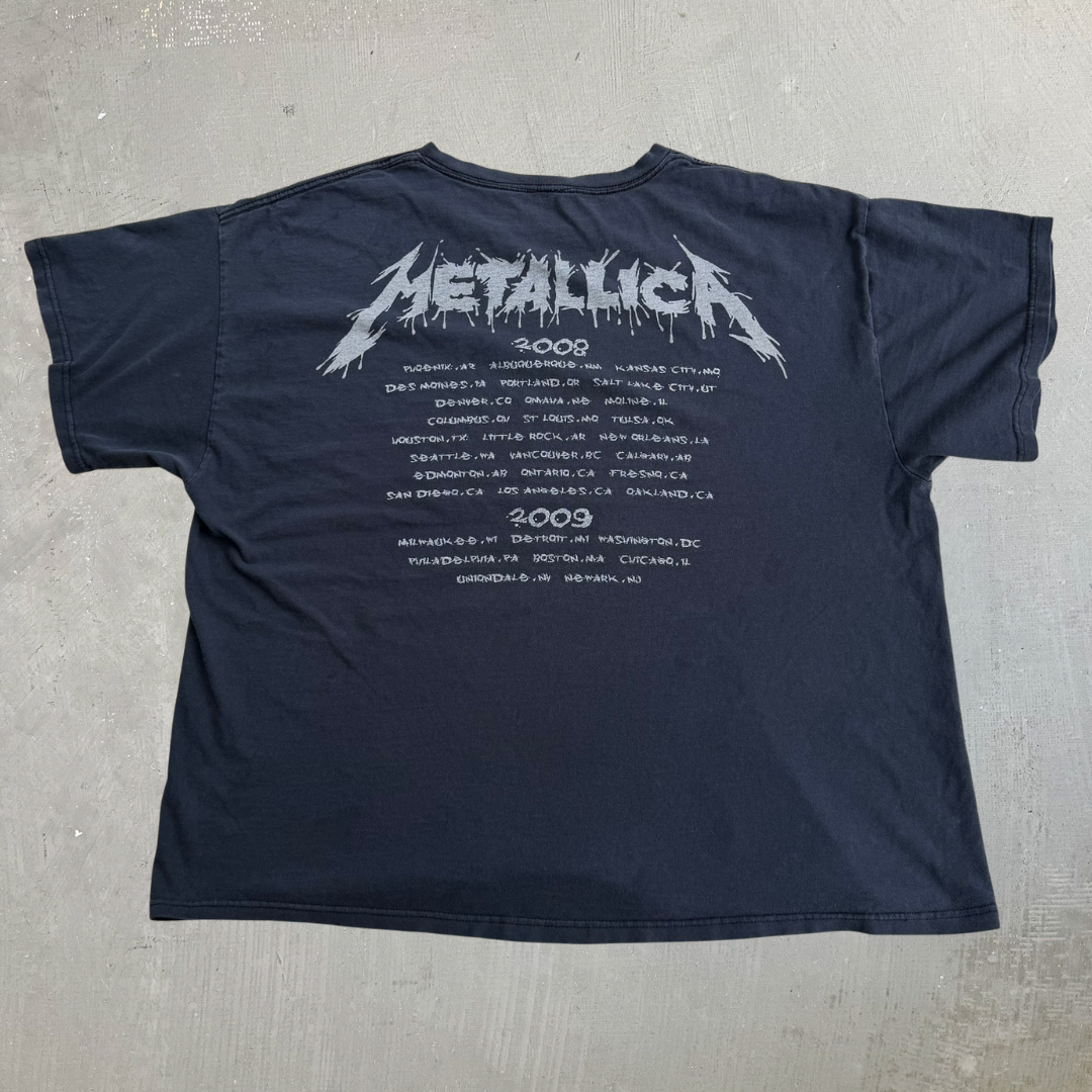 J- Vintage '08 Metallica World Magnetic Tour Graphic Tee - XL
