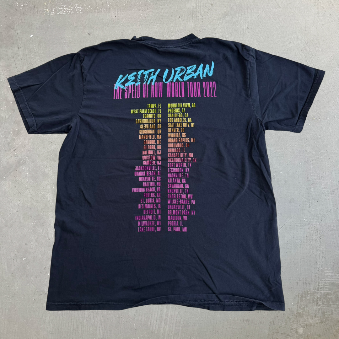 J- '22 Keith Urban The Speed Of Now Tour Graphic Tee - L