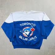 J- Vintage '89 Toronto Blue Jays MLB Graphic Crewneck -  L
