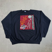Vintage '88 Oakland Athletics MLB American League Champions Graphic Made In USA Crewneck - 2XL