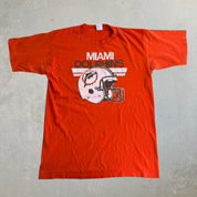 J- Vintage Miami Dolphins NFL Made In USA Single Stitch Tee - XL