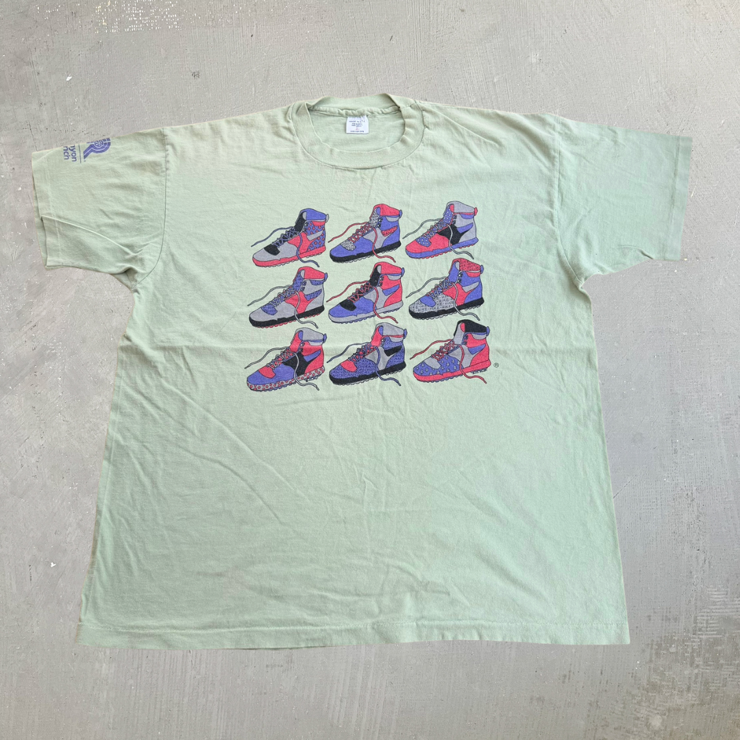 J- Vintage 90s Canyon Ranch Hiking Boots Graphic Made In USA Single Stitch Tee - XL