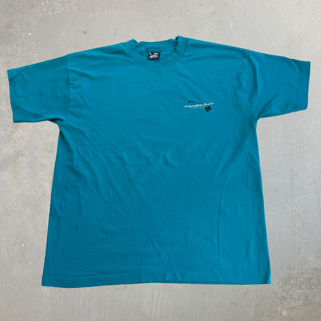 J- Vintage Hawaii Surf North Shore Graphic Made In USA Single Stitch Tee - XL