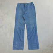 J- Vintage 70s/80s Levi’s Orange Tab Lightweight Denim Chambray Wide Leg Pants - 32x32