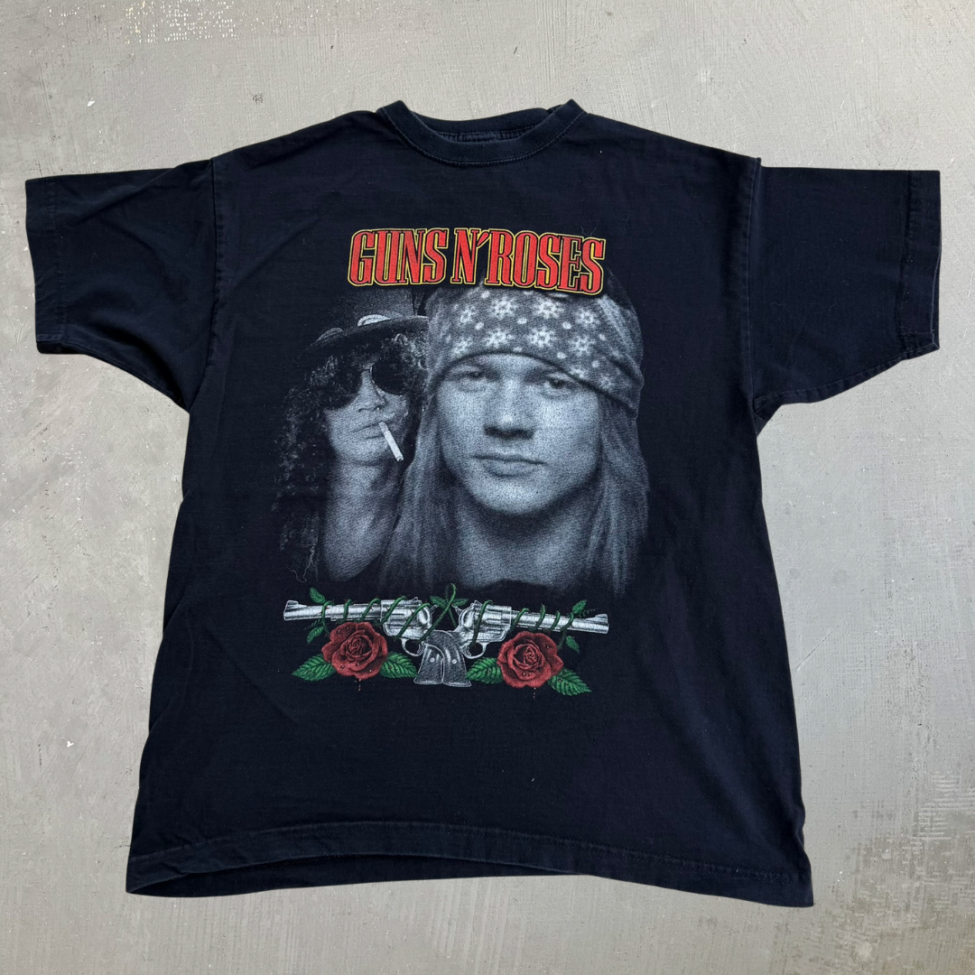 J- Vintage Guns & Roses Picture Graphic Tee - M