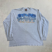 J- Vintage '01 Harley Davidson Keene New Hampshire Graphic Made In USA Long Sleeve Tee - L