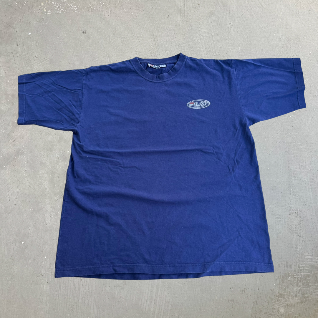J- Vintage Y2K Fila Logo Graphic Tee - XL