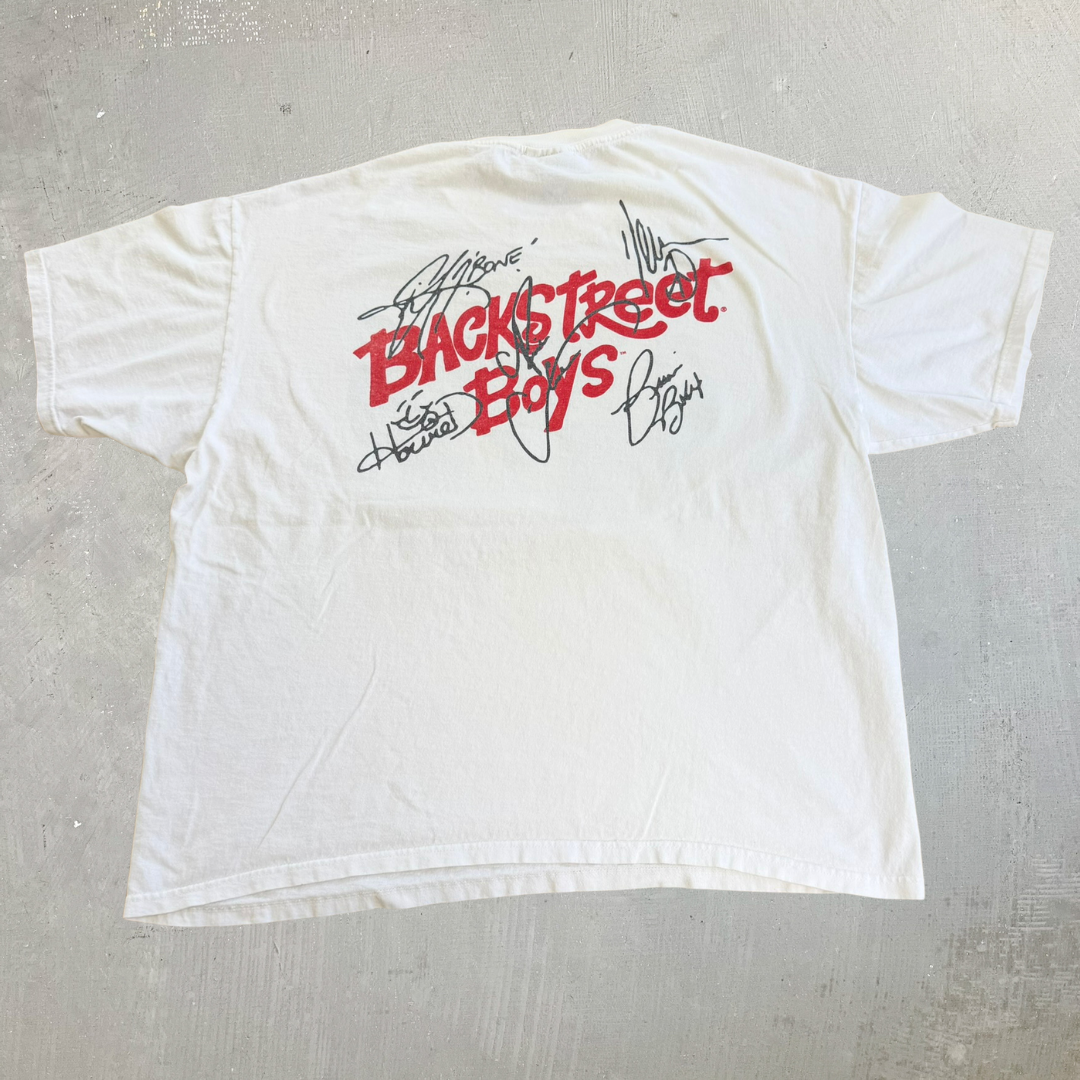 J- Vintage '98 Backstreet Boys Picture Graphic Winterland Tag Tee - XL