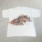 J- Vintage '94 San Segal Yellowstone Wolves In Forest Graphic Tee - 2XL