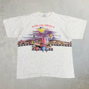 J- Vintage Albuquerque Hot Air Balloon Graphic Made In USA Single Stitch Tee - L