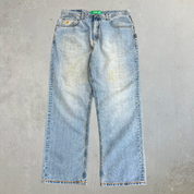 J- Vintage Rocawear Painted Graphic Light Blue Baggy Jeans - 38w