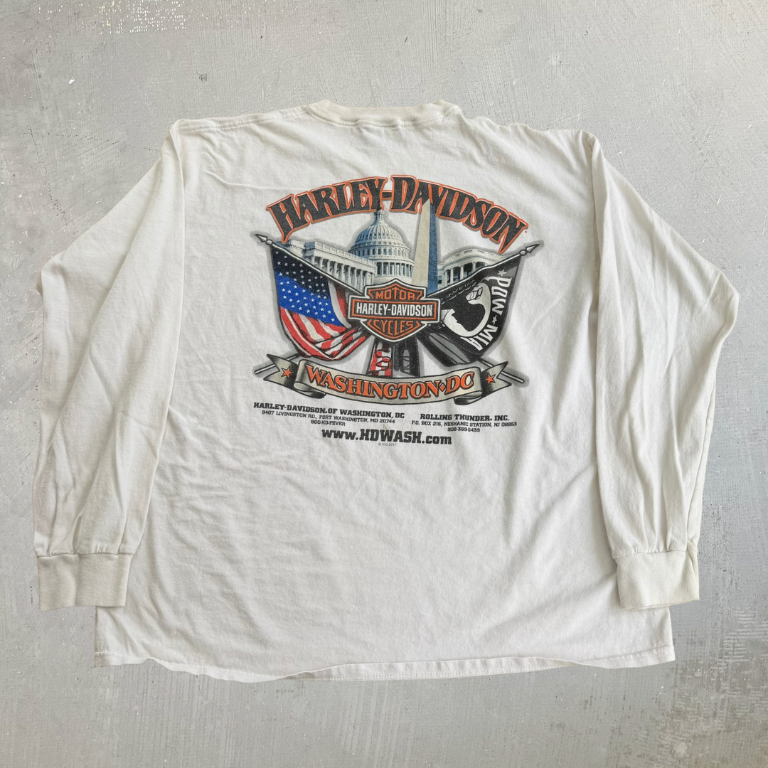 J- 2017 Harley Davidson Washington DC Ride For Freedom Long Sleeve Tee - 2XL