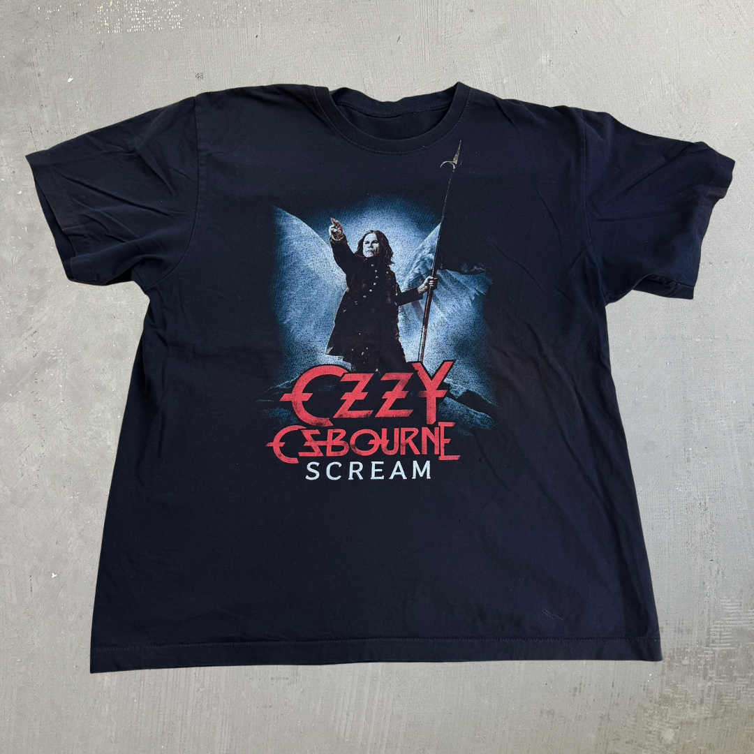 J- Vintage Ozzy Osbourne Scream Graphic Picture Tee - XL
