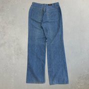 J- Vintage 70s/80s Levi’s Orange Tab Lightweight Denim Chambray Wide Leg Pants - 32x32