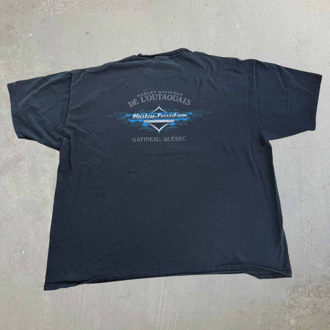 J- Vintage '10 Harley Davidson Gatineau Quebec Graphic Tee - 3XL