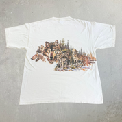 J- Vintage '94 San Segal Yellowstone Wolves In Forest Graphic Tee - 2XL