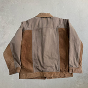 J- Vintage Timberland Leather & Canvas Zip Up Work Jacket - L