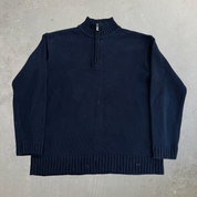 J- Vintage Women's Ralph Lauren LRL Quarter Zip Knit Sweater - S