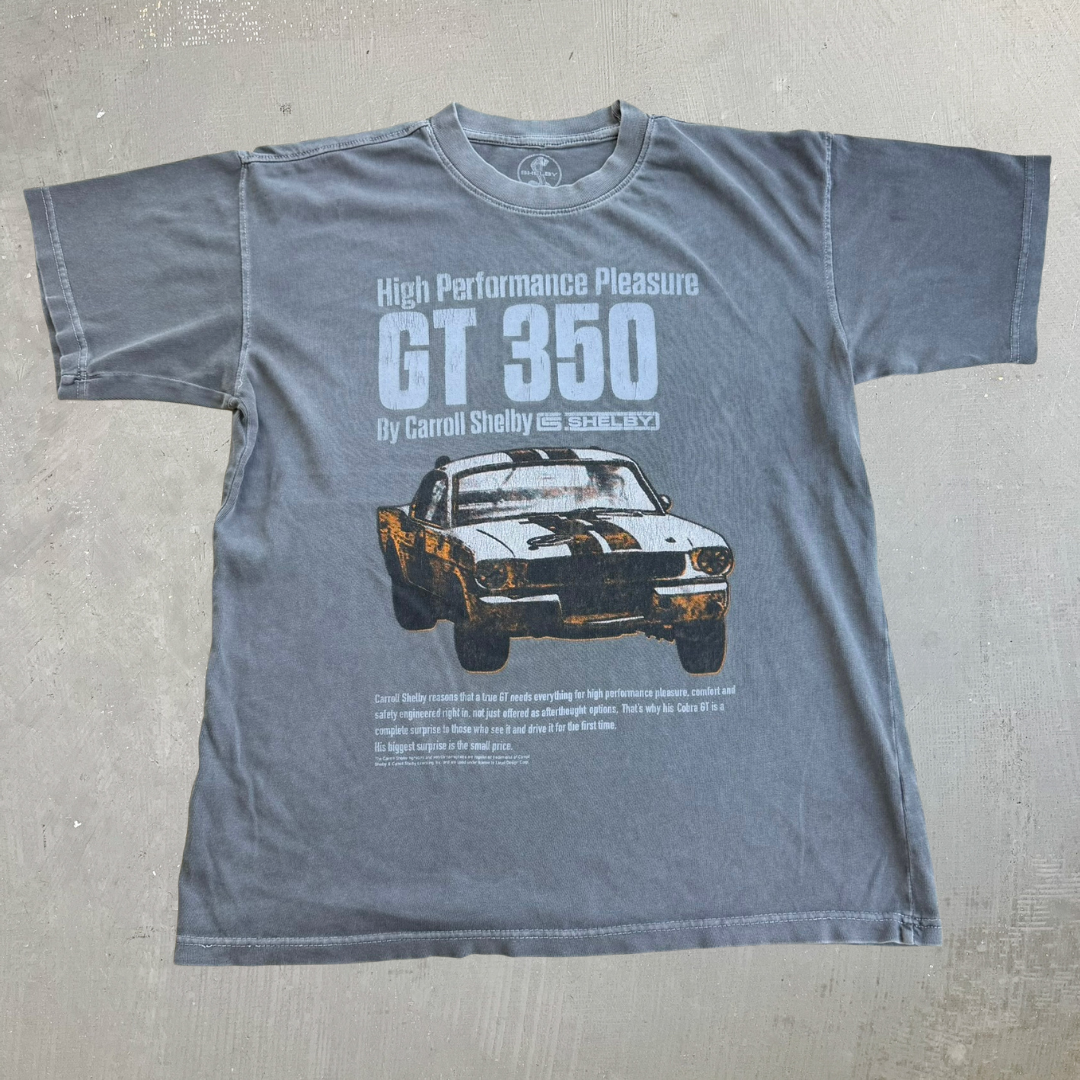 J- Vintage Ford Mustang Shelby GT350 Car Graphic Tee - M
