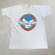 J- Vintage '93 America West Airline 10th Anniversary Airbus A320 Graphic Made In USA Single Stitch Tee - XL