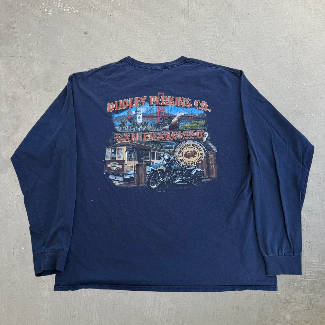 J- '15 Harley Davidson San Francisco Dudley Perkins Co. Graphic Long Sleeve Tee - XL