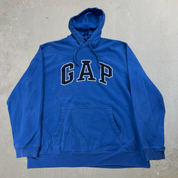 J- Vintage Gap Embroidered Text Hoodie - XL