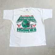 J- Vintage '96 Vanier Cup Saskatchewan Huskies Champions Graphic Single Stitch Tee - XL