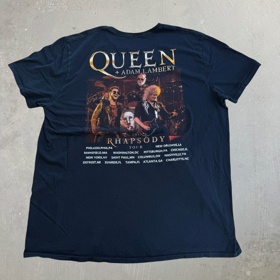 J- '19 Queen & Adam Lambert The Rhapsody Tour Graphic Picture Tee - XL