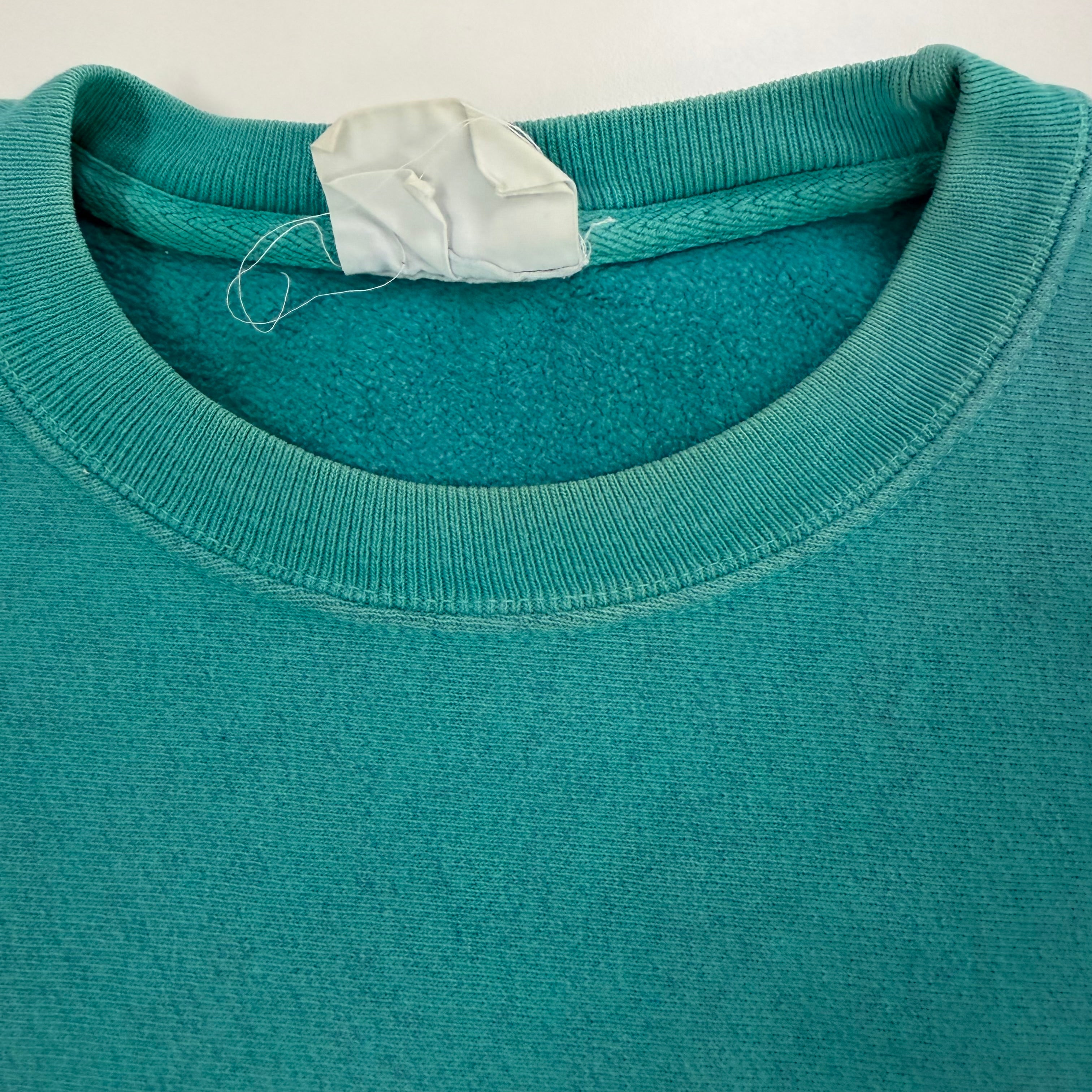 F- Vintage Champion Reverse Weave Teal Crewneck
