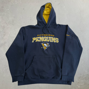 J- Vintage Pittsburgh Penguins NHL Reebok Embroidered Logo Hoodie - M
