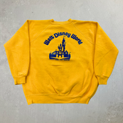 J- Vintage 90's Disney Walt Disney World Felt Print Graphic Crewneck - XL