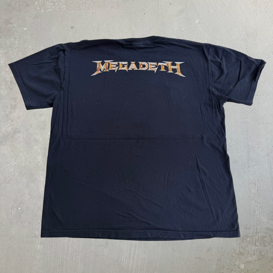 J- Vintage Megadeth Super Collider Graphic Hot Rock Tag Tee - XL